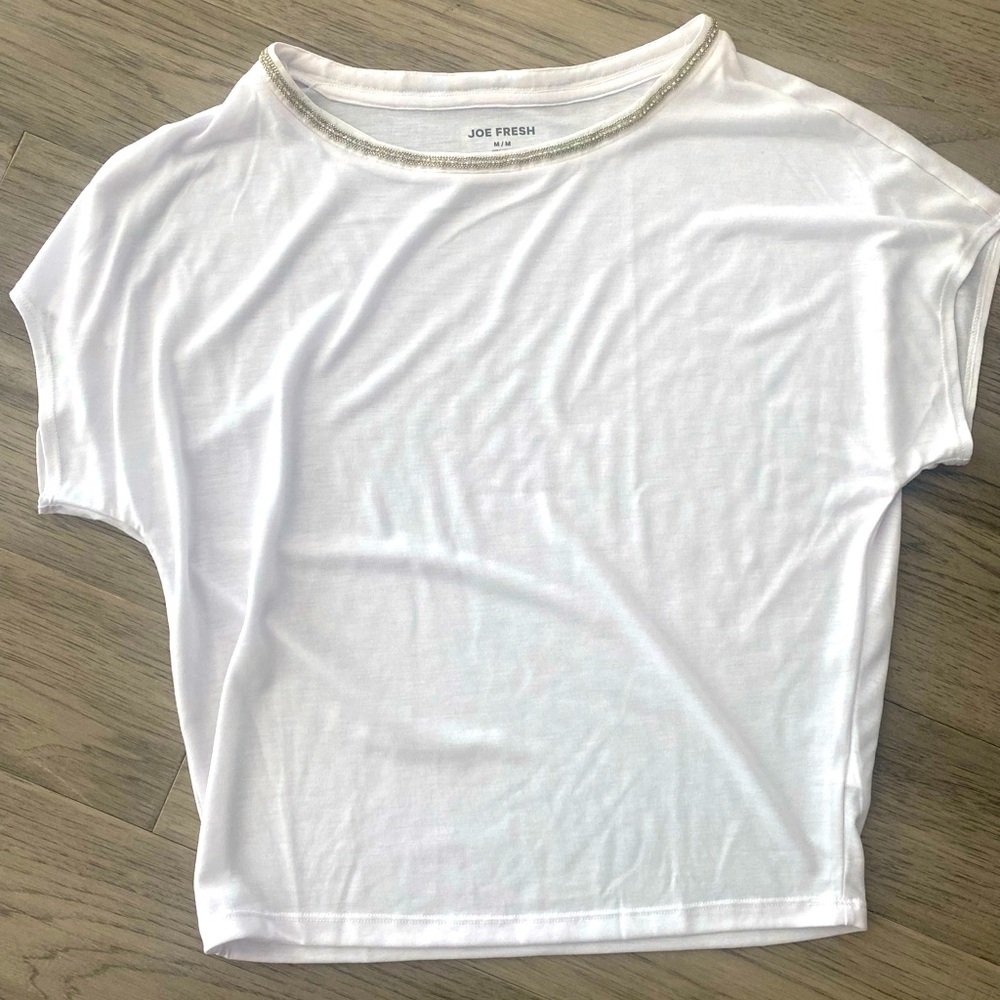 JOE FRESH | Crop T-shirt with beading detail